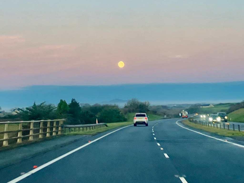 Sunrise/Moonset Winter Surfing