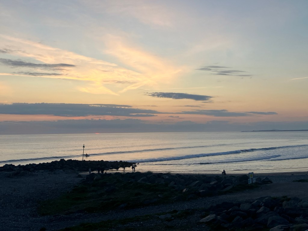 Sunset Surf after Rock Skills at Porth y&nbsp;Garan