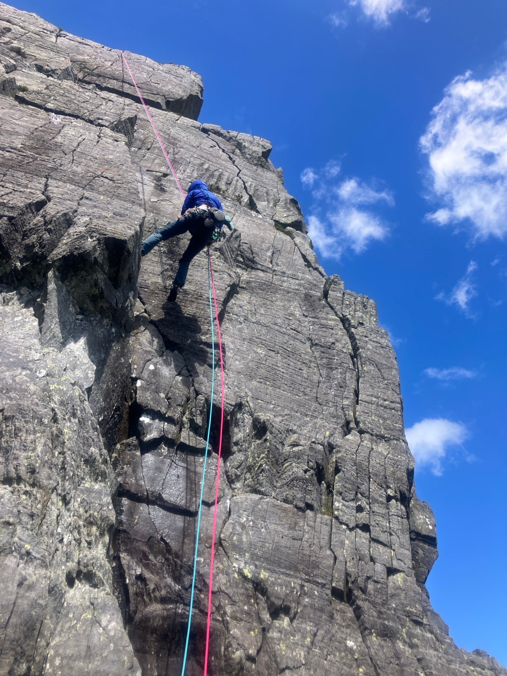 Climbing at Carreg&nbsp;Mianog