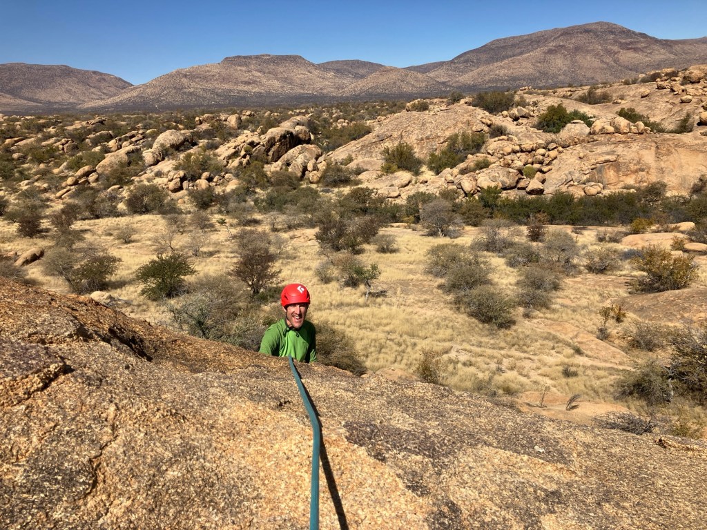 Climbing at Bird Rock, Erongo Mountains
